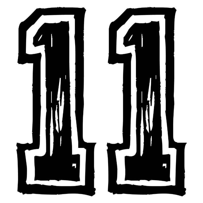11 Zahl Trikot