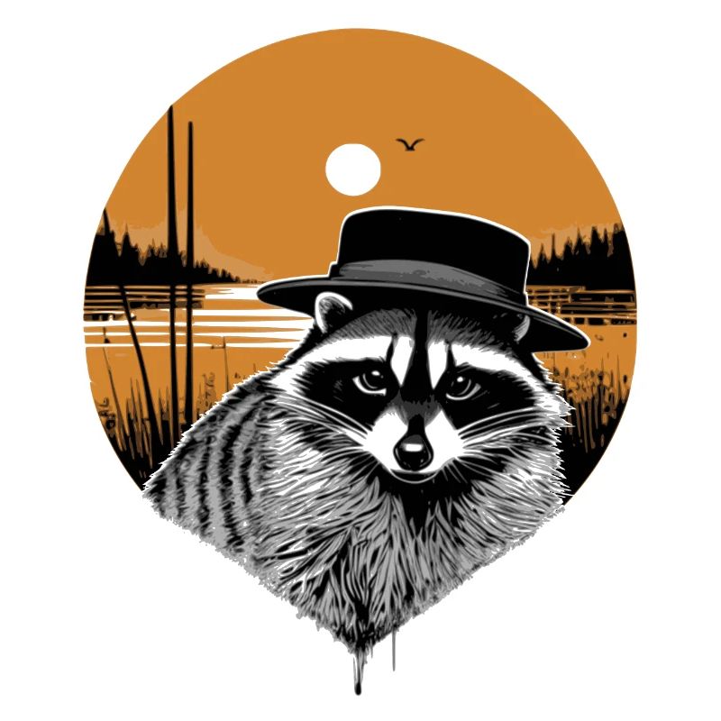 Waschbär mit Hut