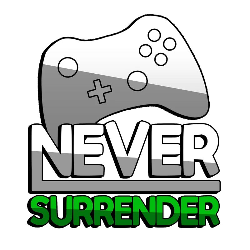 NEVER SURRENDER (Grün) + Controller - Gaming