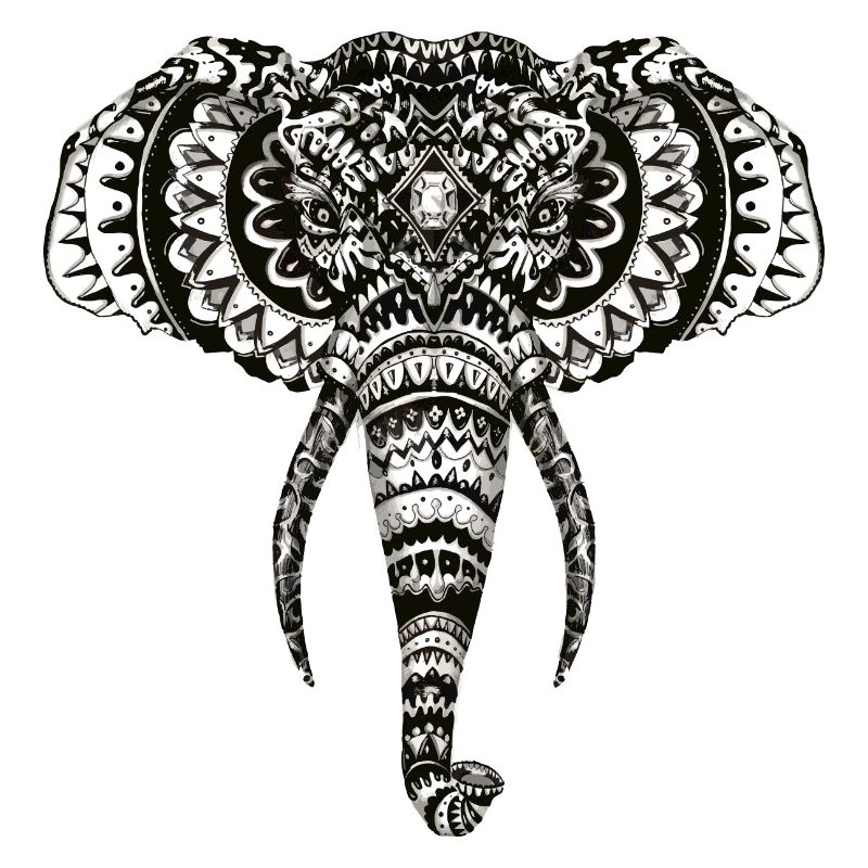 Elefanten Zentangle