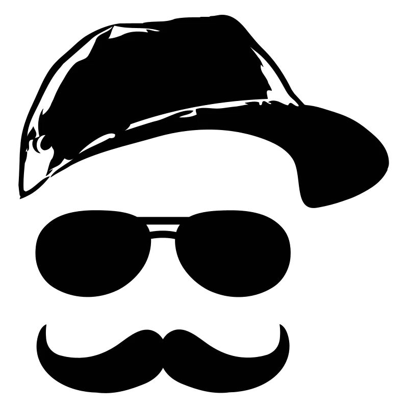 Gesicht mit Schnurrbart