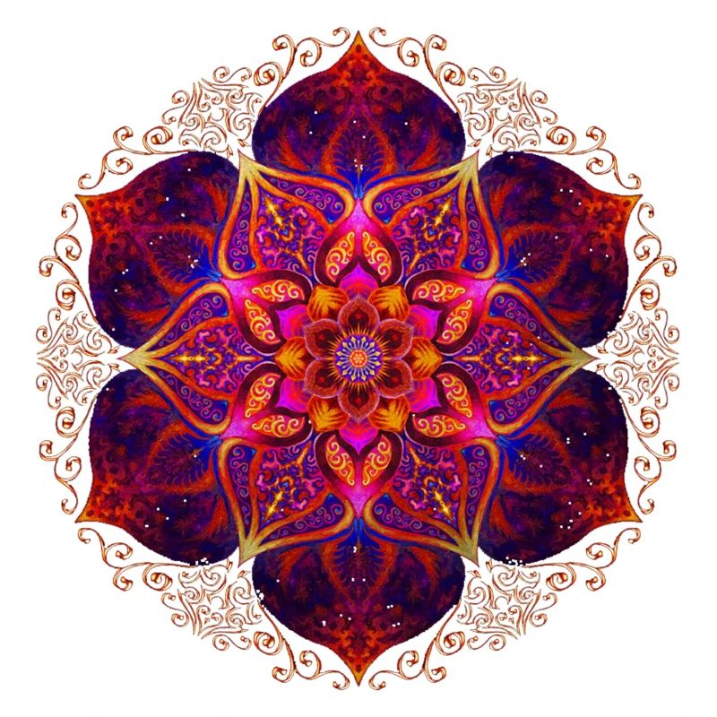 Rote Mandala Blume