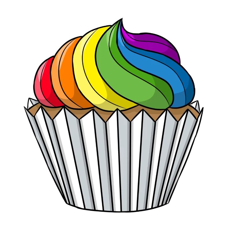 Gay Pride Cupcake