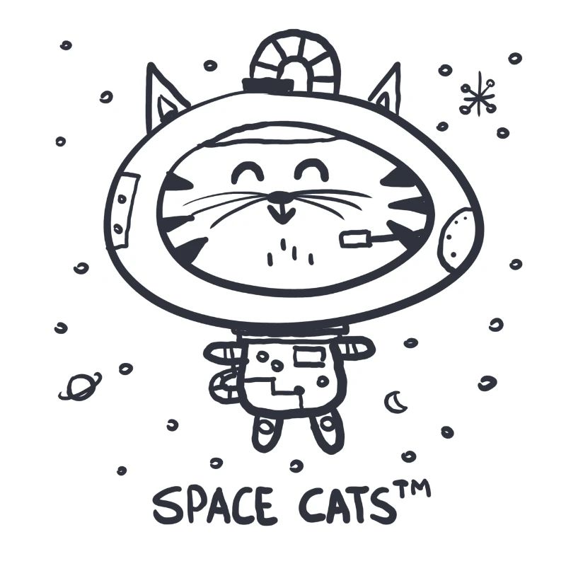 Chat de l'espace | Chat astronaute | Geek | Nerd