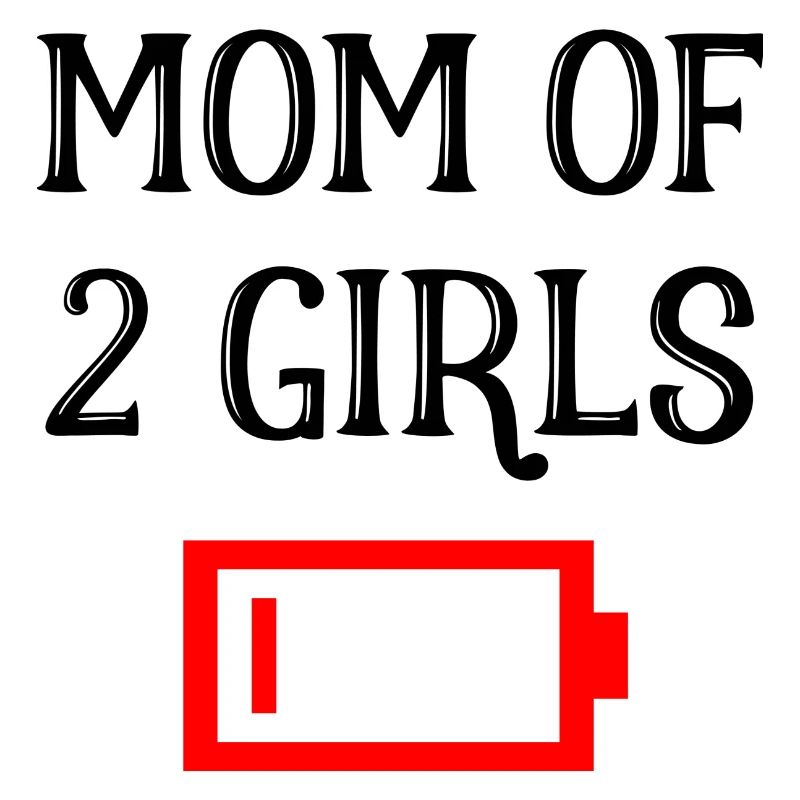 Müde Mutter von 2 Mädchen Spaß Mutter von zwei Töchtern