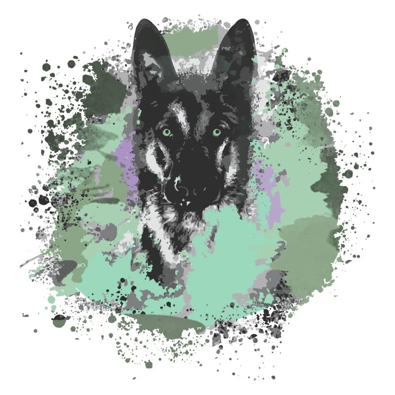 schäferhund ,hund,graffiti,camouflage,kaki