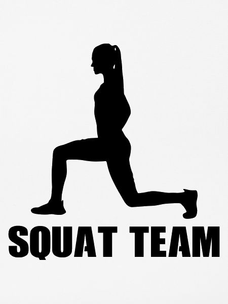 woman squat team
