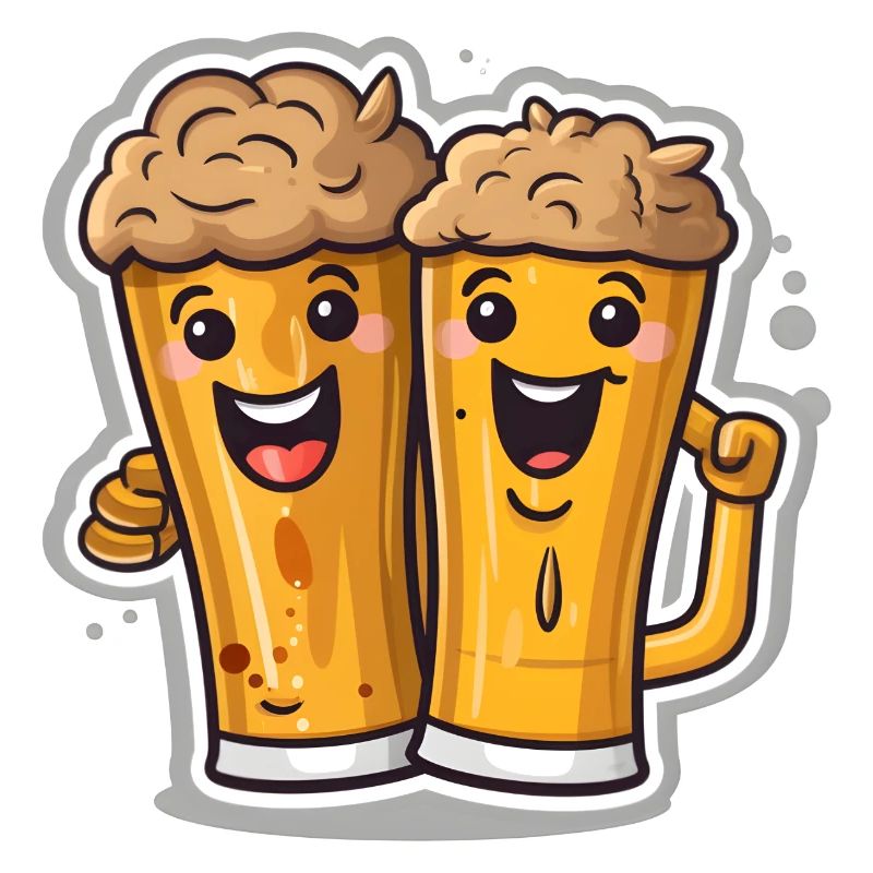 2 Bierglas-Kumpels