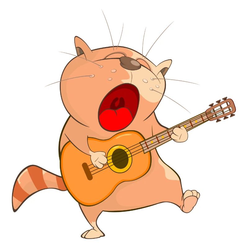 Katze spielt Musik