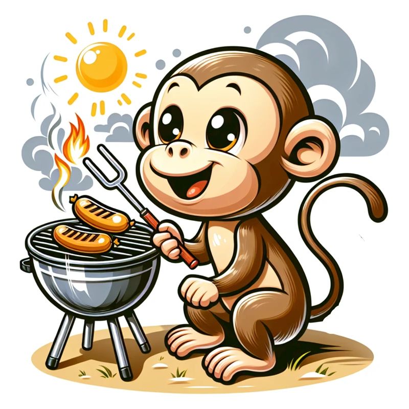 Cute BBQ Monkey