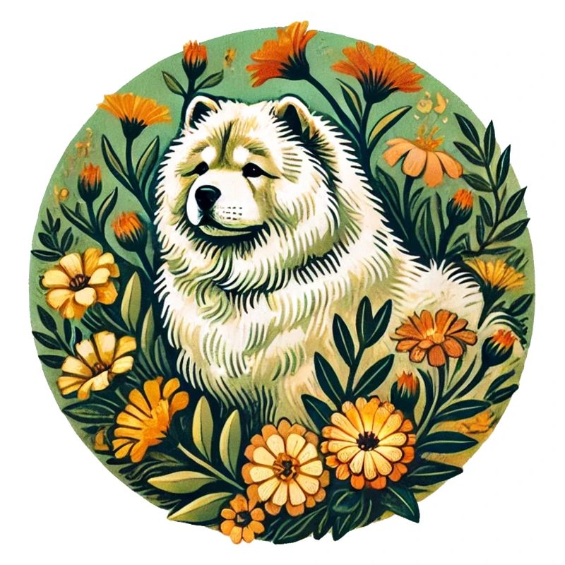 Chow Chow Frühling