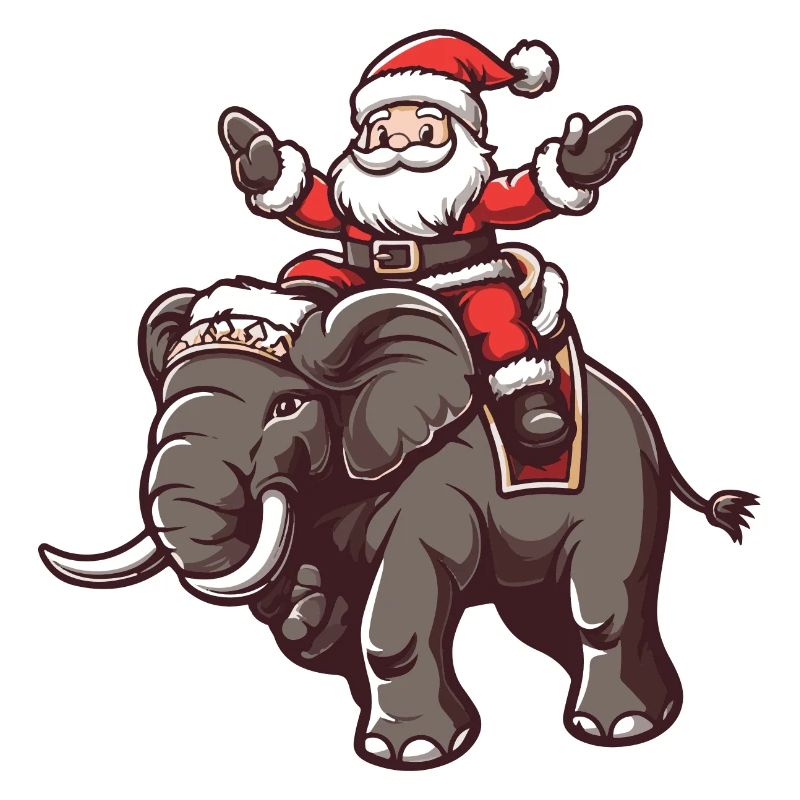 Mammut Weihnachtsmann Cartoon