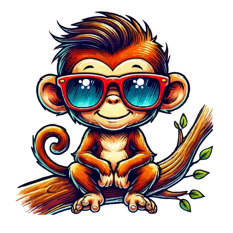 affe sonnenbrille comic