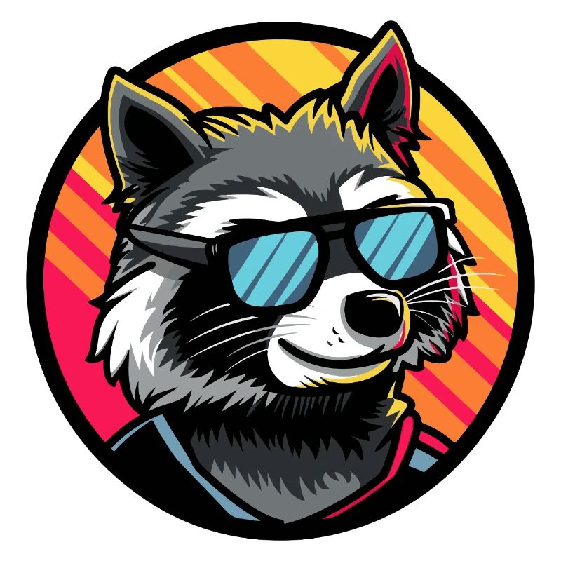 Waschbär Cool Sommer