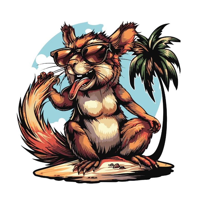 Eichhörnchen Insel Palme