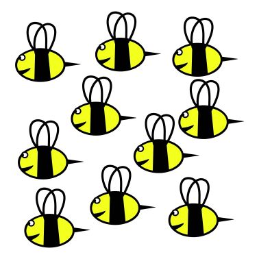 sciame di api amichevoli