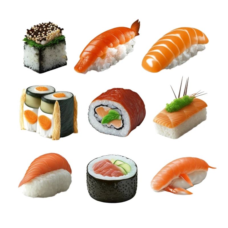 Different sushi variations