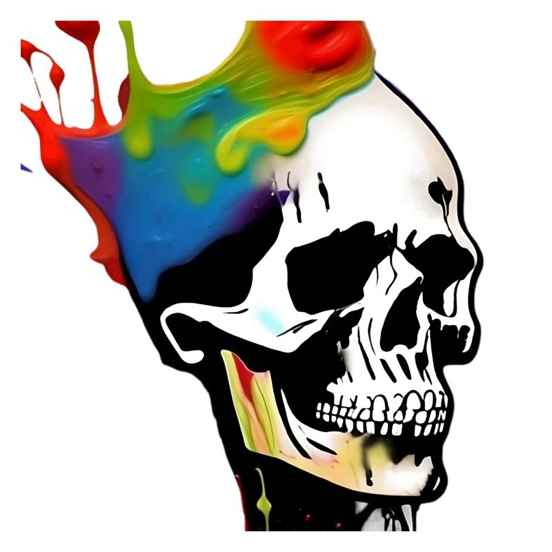 Totenkopf Kunst - Bunt