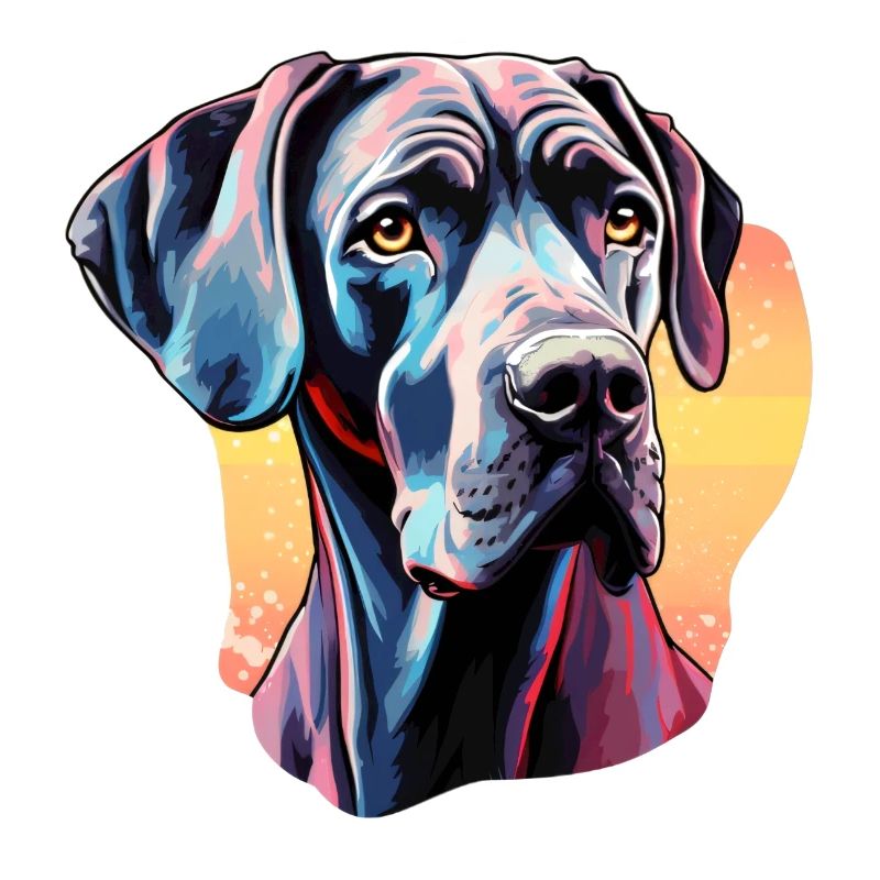 Dänische Dogge bunt
