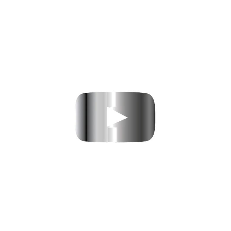 Silberner Play Button 