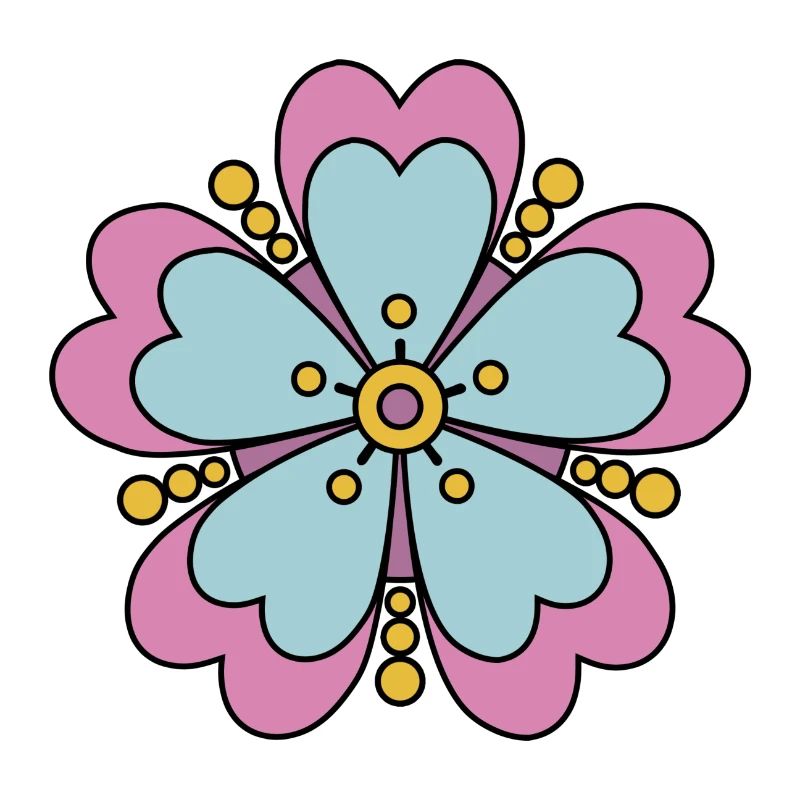 Niedliche Funky Hippie Boho Blume