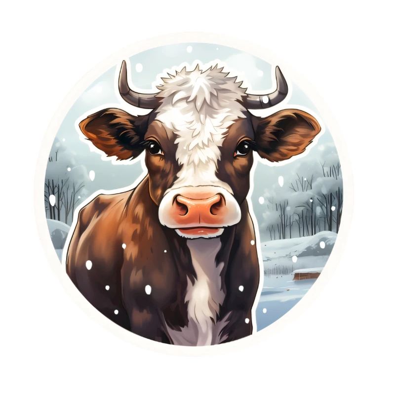 Rindkälbchen im Winter