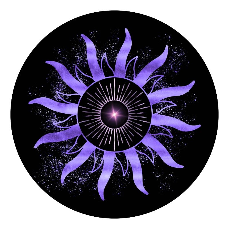Konzentrische astrale violette Sonne