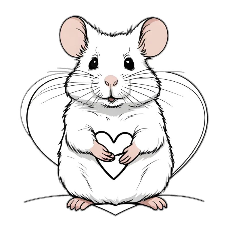 Heart Mouse Charm