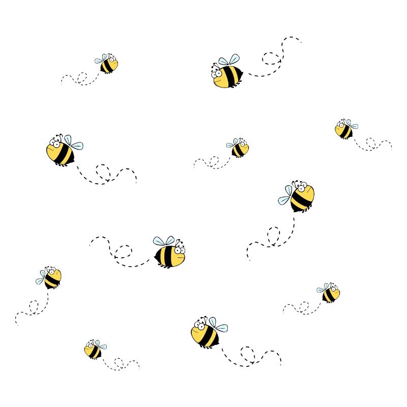 Bienenschwarm mit Flugbahn