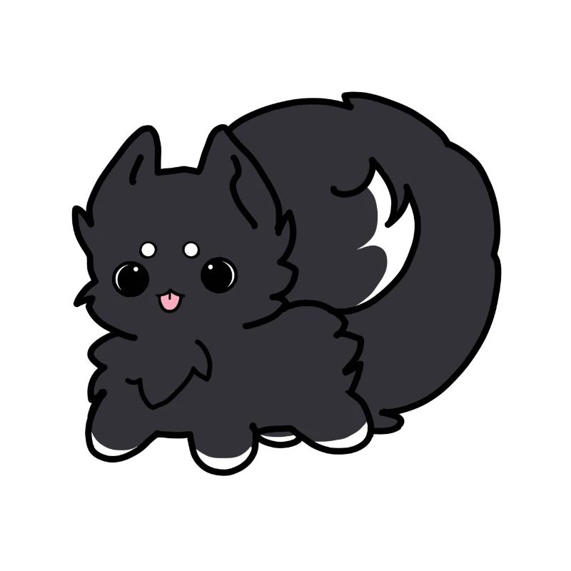 Cute Dog Black White