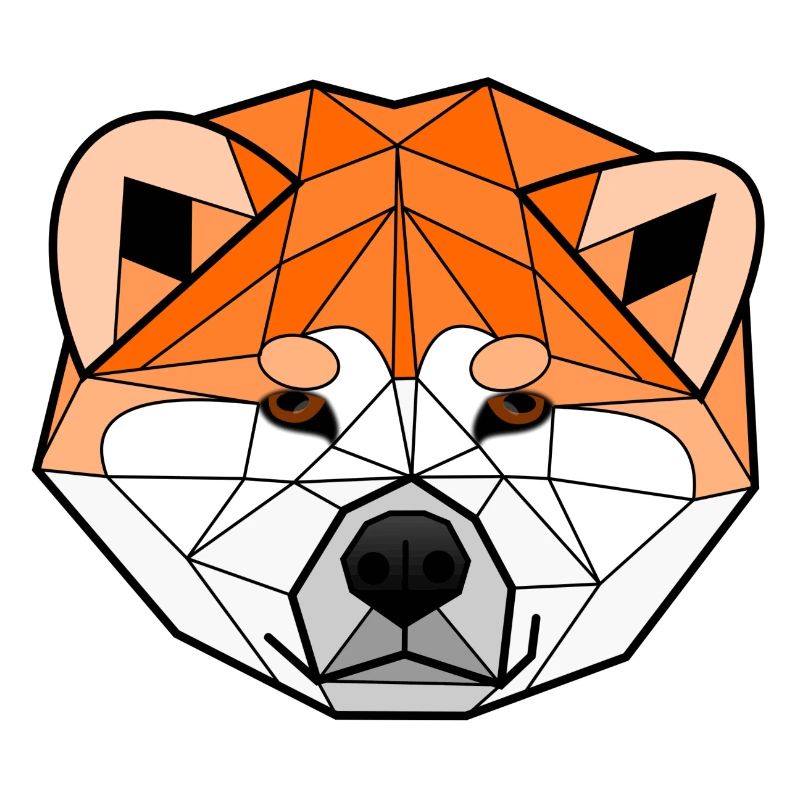 Akita Inu Geometrisch