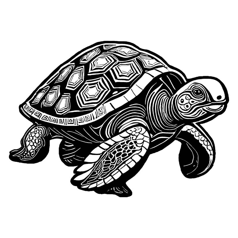 Land Turtle, Turtle Drawing