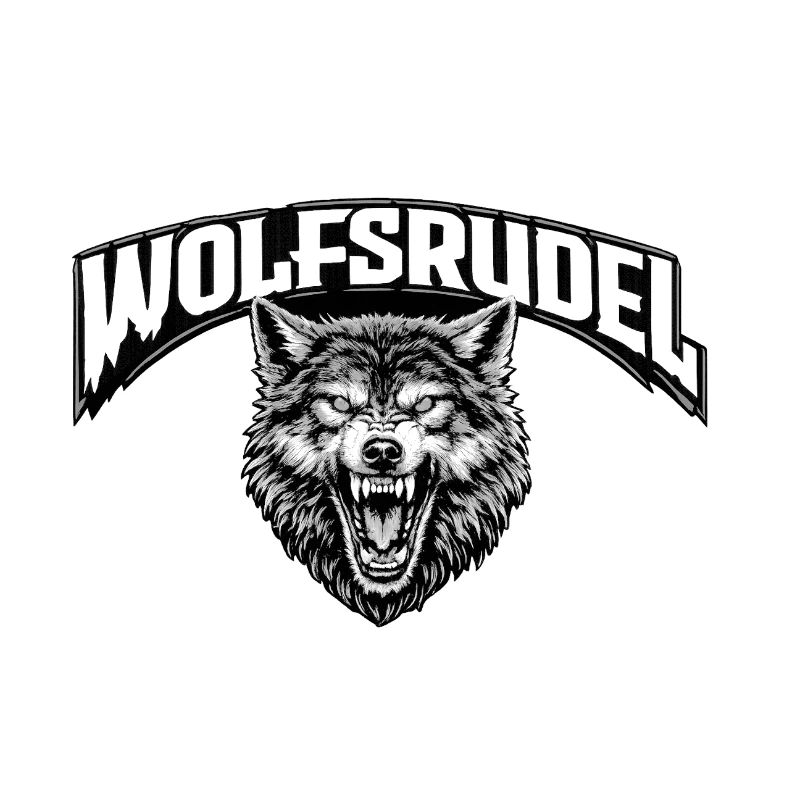 Wolfsrudel Kämpfergesicht Logo