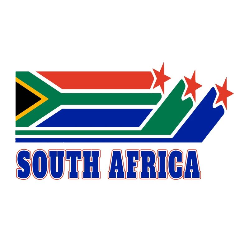 Südafrika Flaggen Design