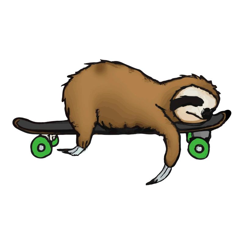 Faultier Skateboard Geschenkidee