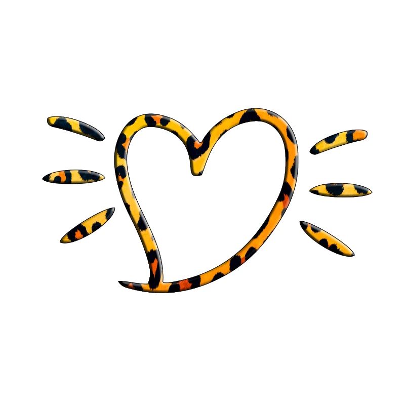 Leopard Herz Strahlen