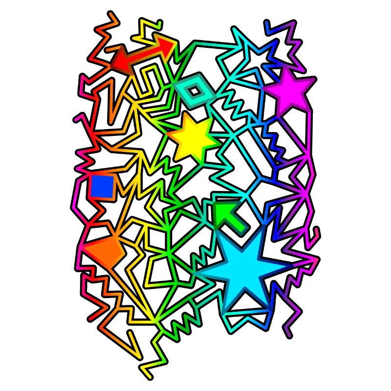 Objets graphiques colorés