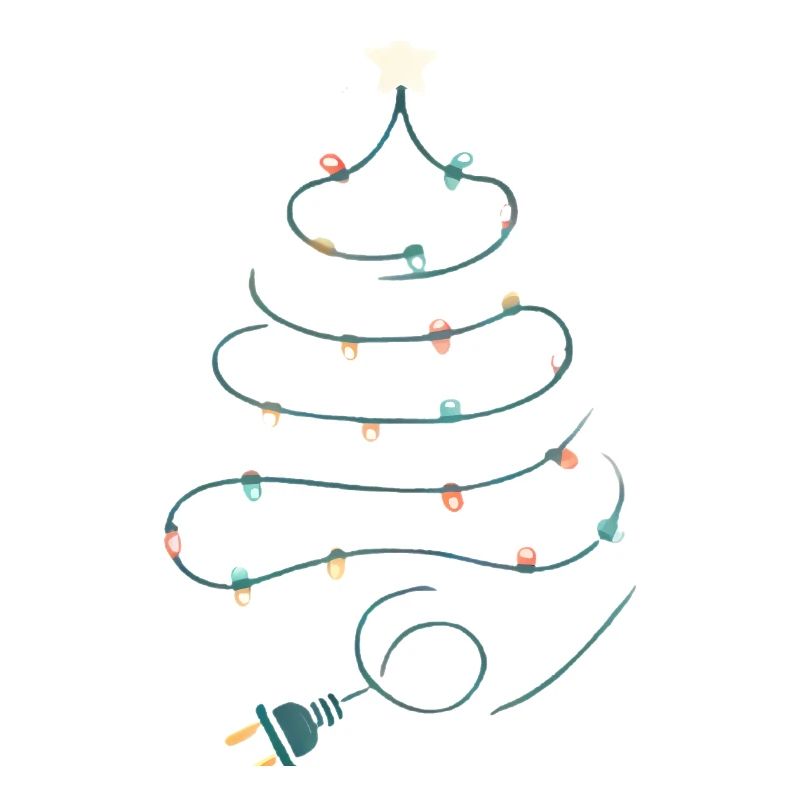 Christmas Tree String Lights Design