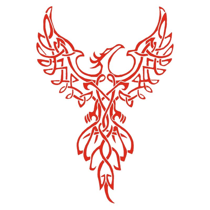Rotes Phönix-Symbol