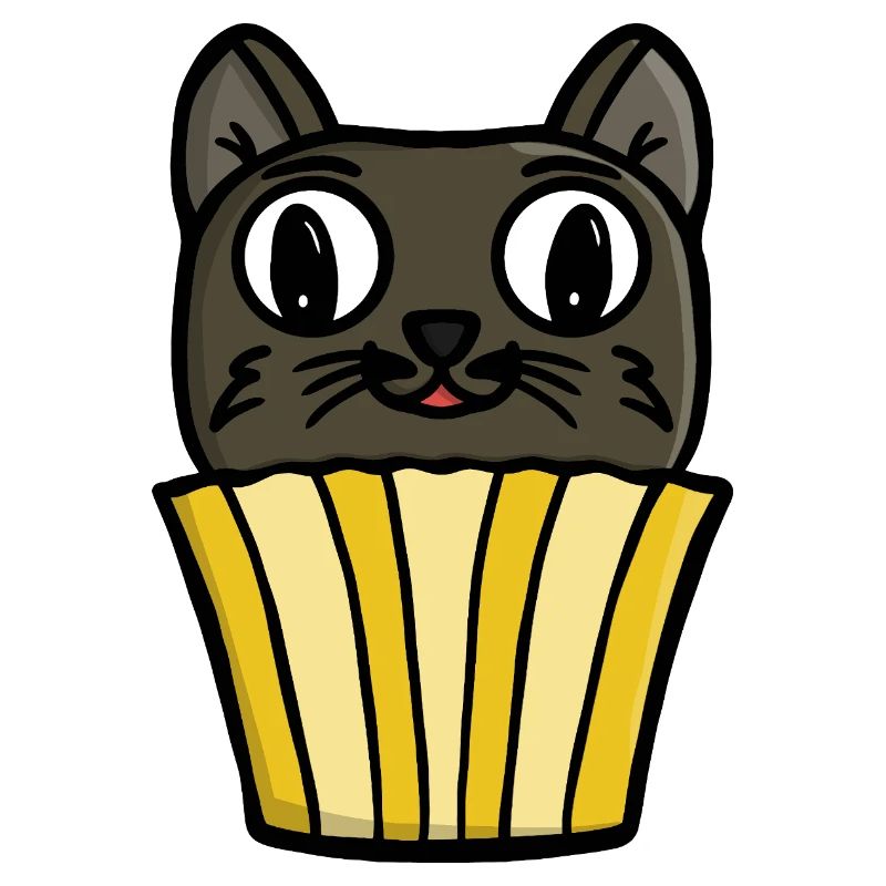 Cupcake Katze Peekaboo