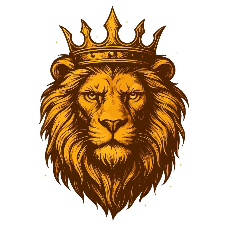 Königlicher goldener Löwe