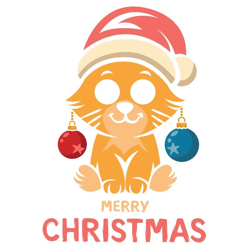 Weihnachtskatze Merry Christmas