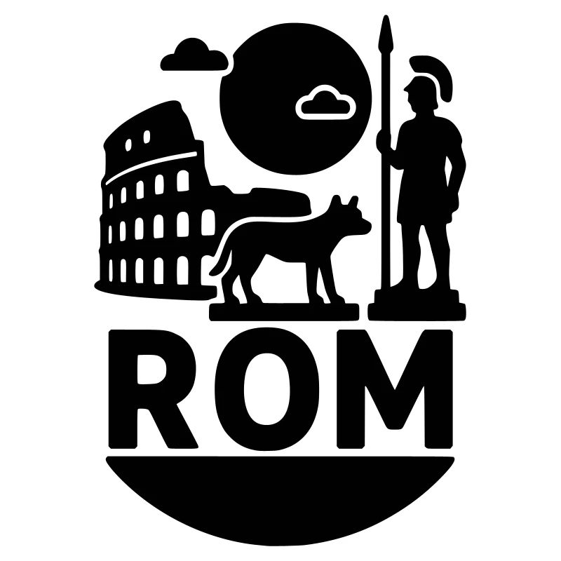 rom silhouette wahrzeichen