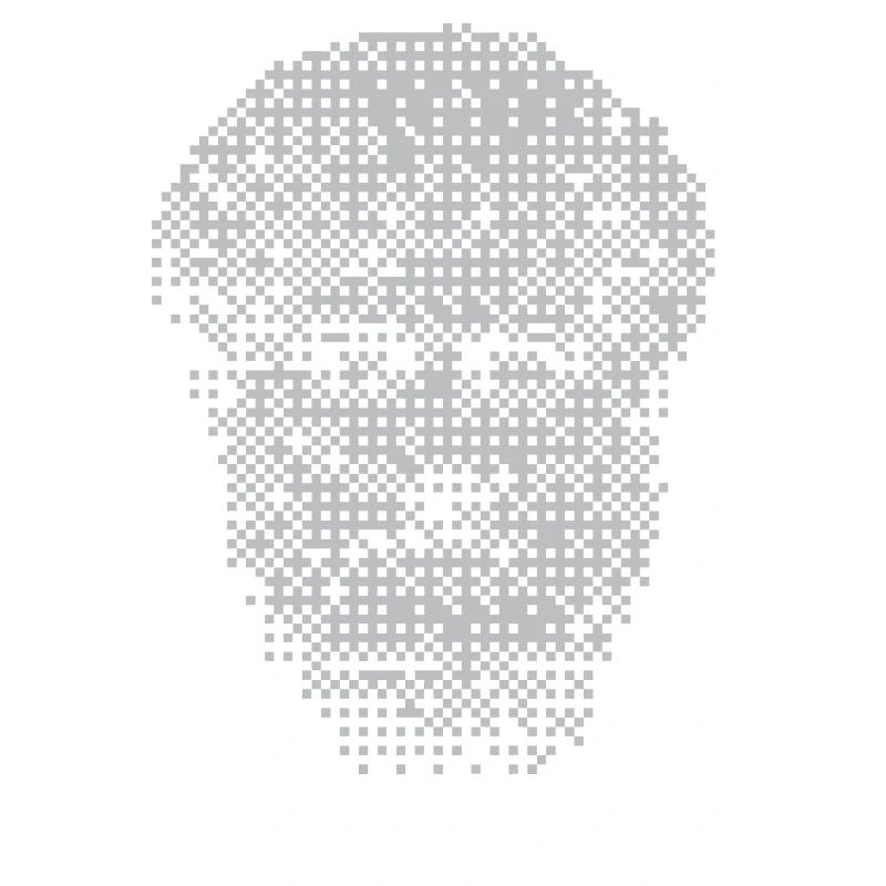 Pixel Aristoteles-Kopf-Mosaik