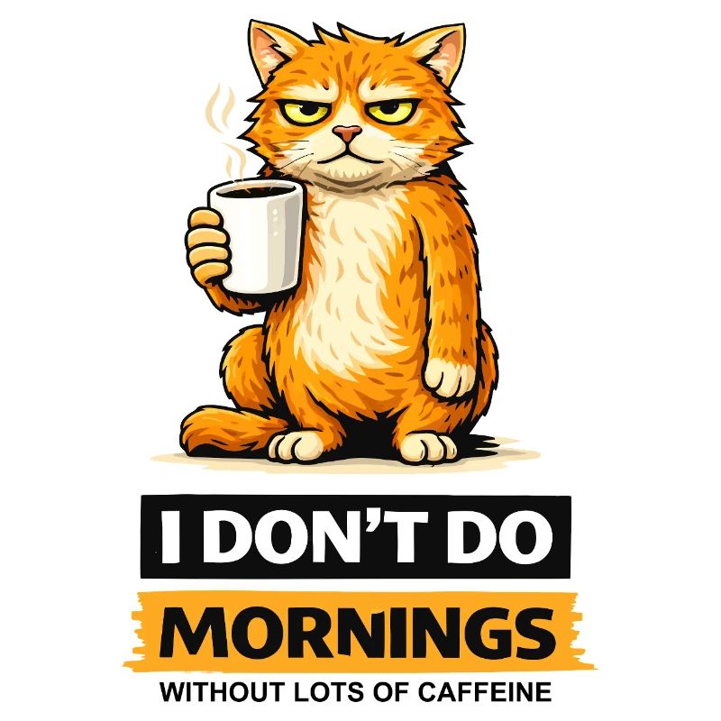 Morgen-Katzen-Kaffee-Einstellung