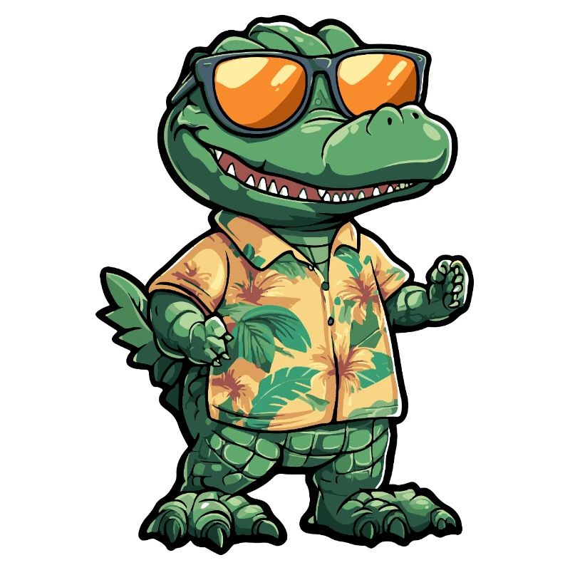 Aligator Comic Urlaub