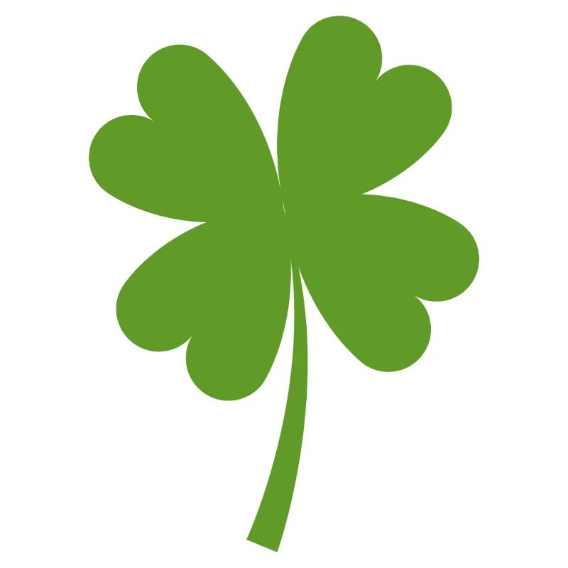 Solid four-leaf clover