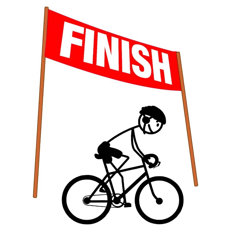 Junger Radfahrer-Finisher
