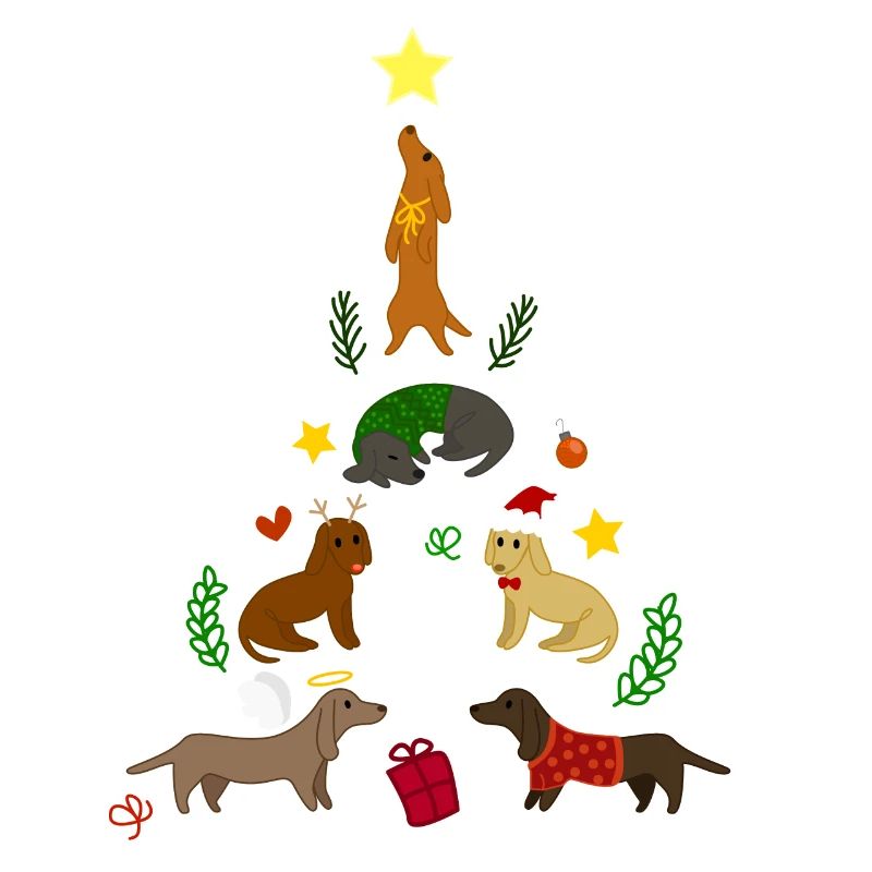 Dackel Tree Christmas