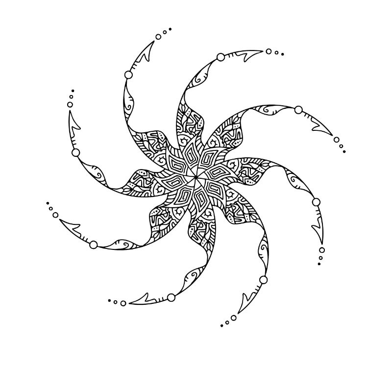 Rotierendes Mandala